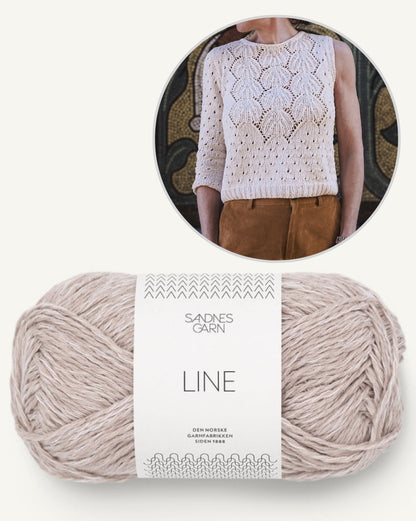Yua Shirt | romantic lace pattern made from Line by Sandnes Garn