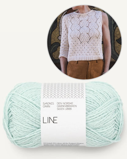 Yua Shirt | romantic lace pattern made from Line by Sandnes Garn