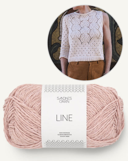 Yua Shirt | romantic lace pattern made from Line by Sandnes Garn