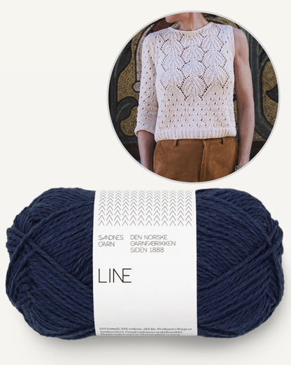 Yua Shirt | romantic lace pattern made from Line by Sandnes Garn