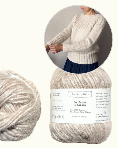 Yukiho Sweater | zacht en eenvoudig van Le Coton & Alpaca van Biches & Bûches