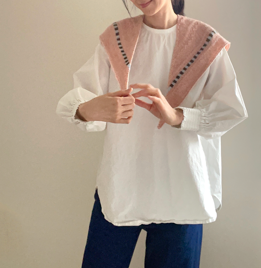 Edelweiss Scarf | zartes Farbmuster aus Le Petit Lambswool von Biches & Bûches