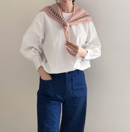 Edelweiss Scarf | zartes Farbmuster aus Le Petit Lambswool von Biches & Bûches