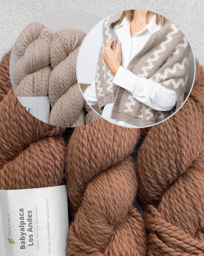 Zigzag Cape | Norwegermuster aus Babyalpaca Los Andes