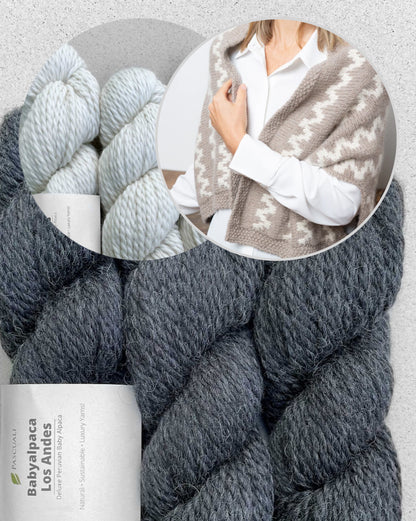 Zigzag Cape | Norwegermuster aus Babyalpaca Los Andes