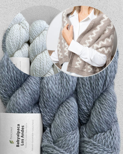 Zigzag Cape | Norwegermuster aus Babyalpaca Los Andes
