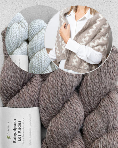 Zigzag Cape | Norwegermuster aus Babyalpaca Los Andes