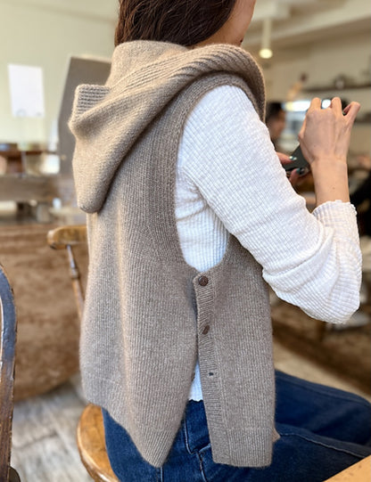 Hooded Shawl Vest | super alsidig og ekstremt blød i Classic Cashmere fra Cardiff