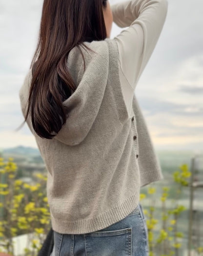 Hooded Shawl Vest | super alsidig og ekstremt blød i Classic Cashmere fra Cardiff
