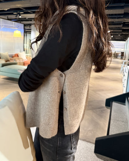 Hooded Shawl Vest | super alsidig og ekstremt blød i Classic Cashmere fra Cardiff