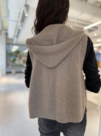 Hooded Shawl Vest | super alsidig og ekstremt blød i Classic Cashmere fra Cardiff