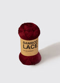 we are knitters Bamboo Lace Garnknäuel in Farbe burgundy