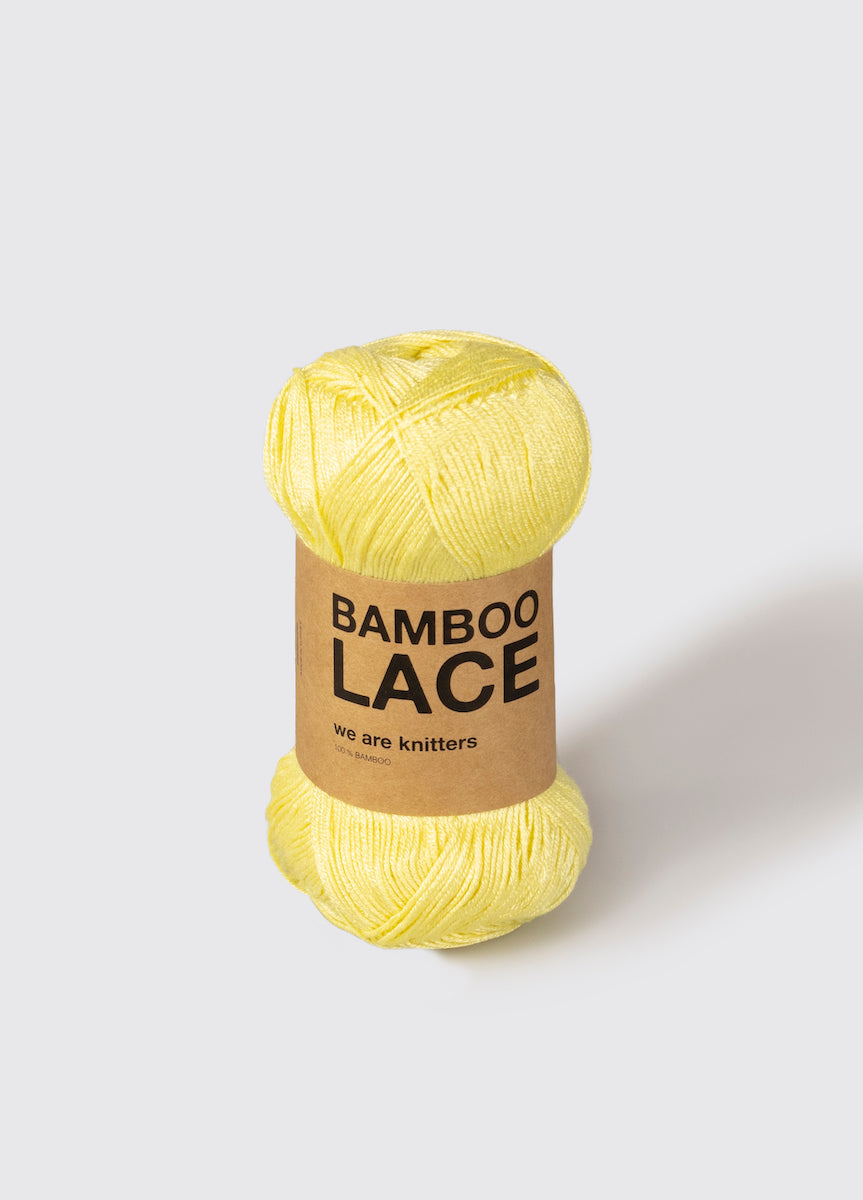 we are knitters Bamboo Lace Garnknäuel in Farbe lemon