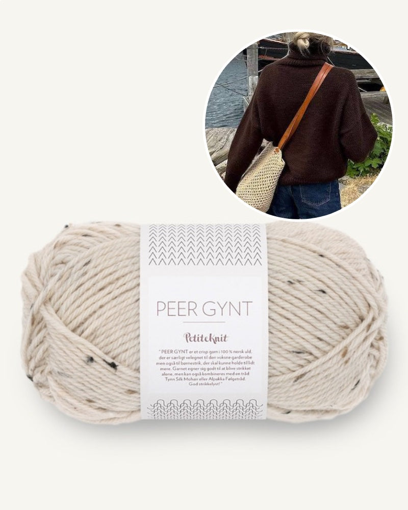 PetiteKnit, Chestnut Sweater, almond tweed