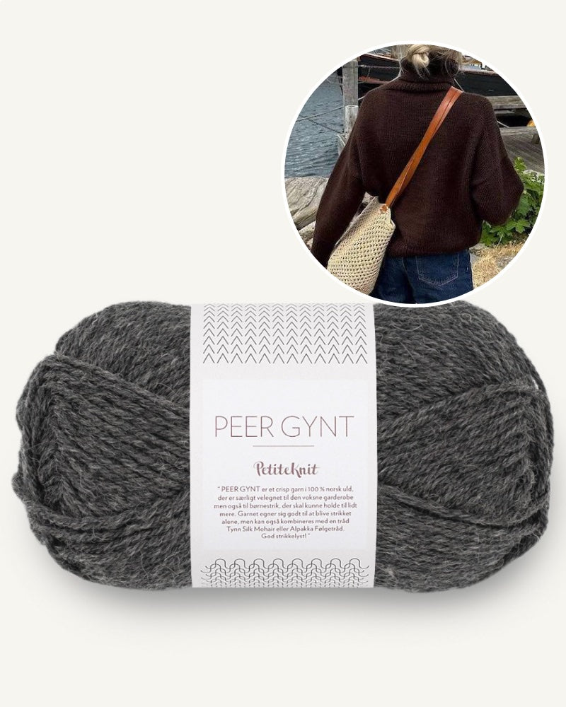 PetiteKnit, Chestnut Sweater, charcoal