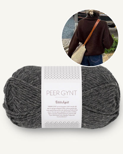 PetiteKnit, Chestnut Sweater, charcoal