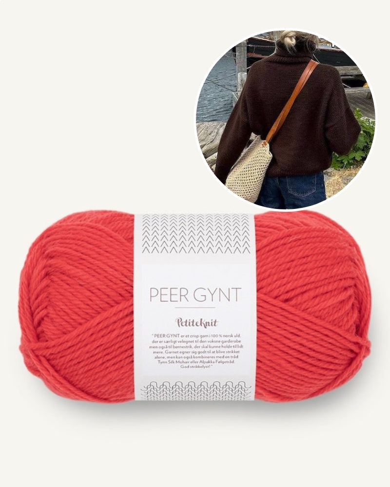 PetiteKnit, Chestnut Sweater, poppy