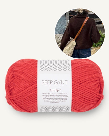 PetiteKnit, Chestnut Sweater, poppy