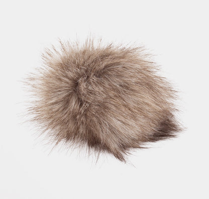 XXL faux fur pompom with snap fastener 