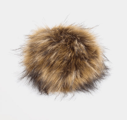 XXL faux fur pompom with snap fastener 