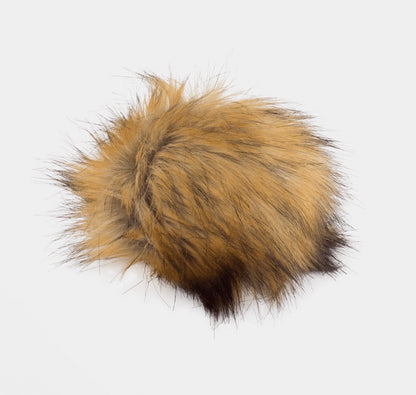 XXL faux fur pompom with snap fastener 