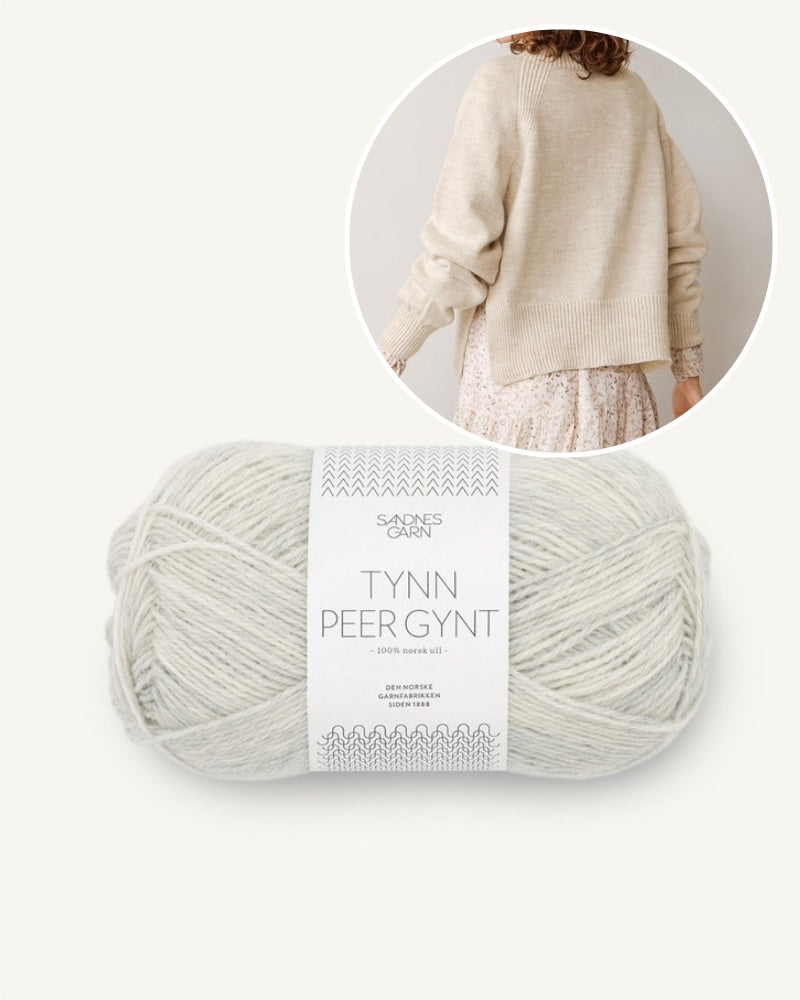 Kelly Pullover Damen aus Tynn Peer Gynt in hellgrau