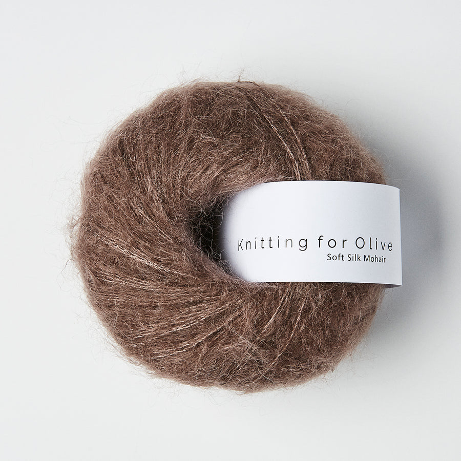 Knitting for Olive Soft Silk Mohair Farbe plum clay