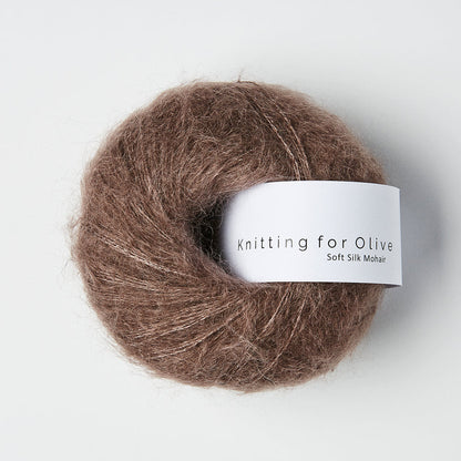 Knitting for Olive Soft Silk Mohair Farbe plum clay