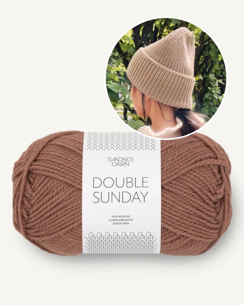 Sandnesgarn, Must have Beanie, doppelbödig, Farbe: nougat