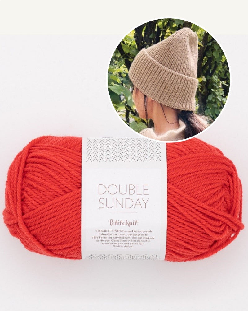 Sandnesgarn, Must have Beanie, doppelbödig, Farbe: poppy