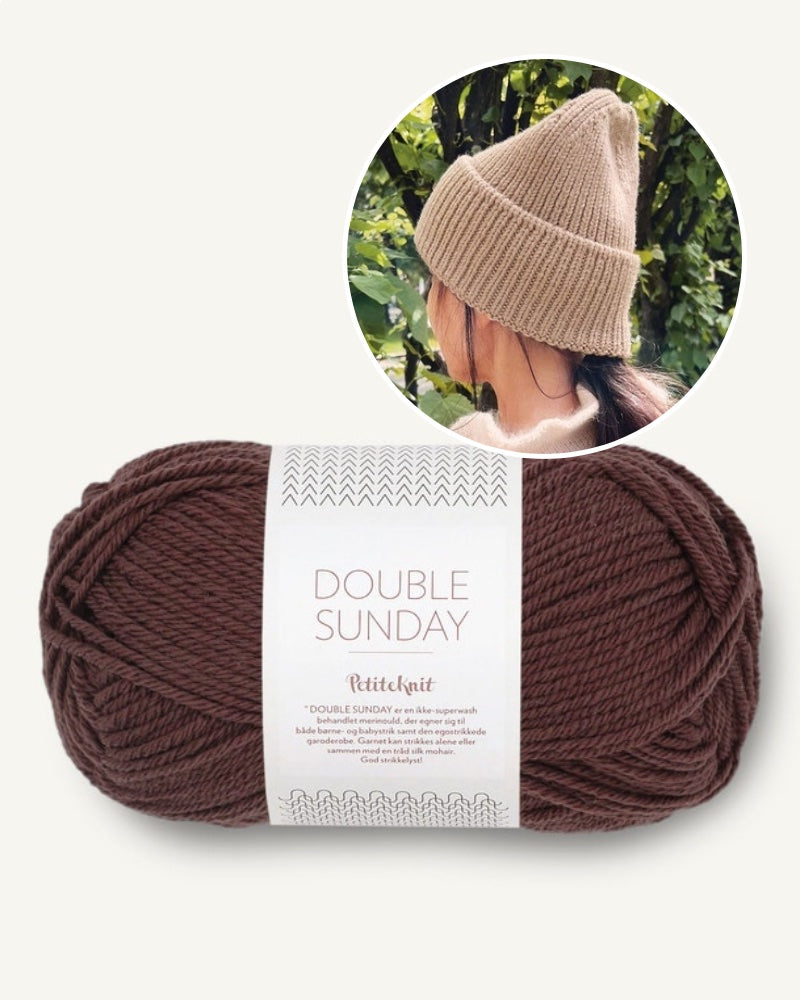 Sandnesgarn, Must have Beanie, doppelbödig, Farbe: sunday coffee