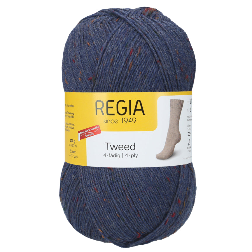 Regia Tweed 4-fädig Sockenwolle Knäuel in Farbe 00052