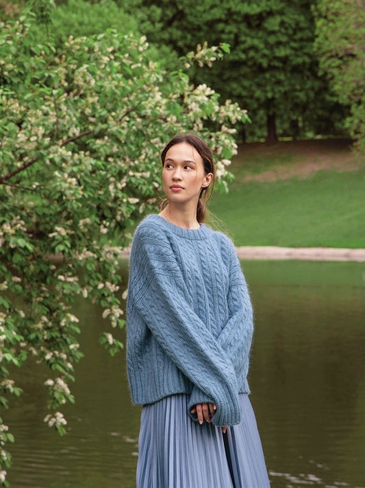 Sandnes Bonnie Zopfpullover aus Magazon 2210 Modell Nr. 8 Bild 1