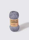 we are knitters Sparkling Cotton Garnknäuel in Farbe grey