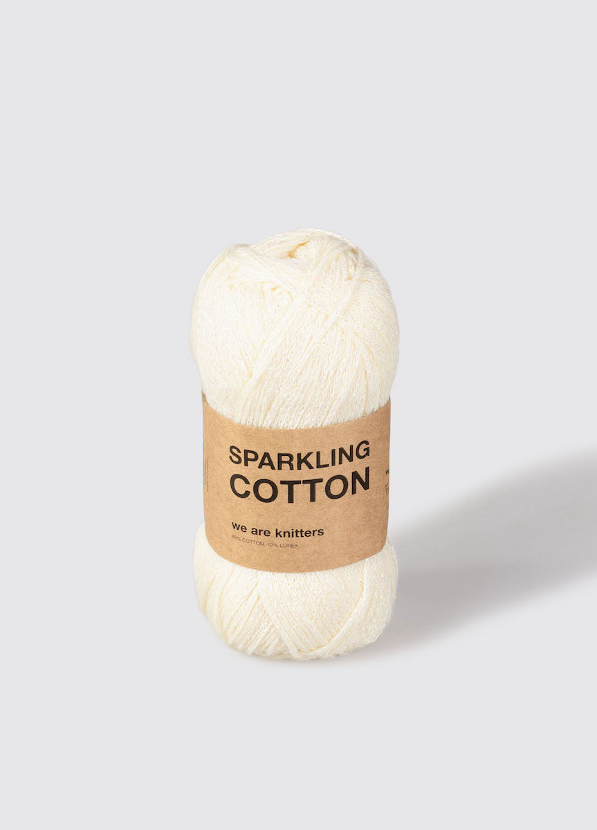 we are knitters Sparkling Cotton Garnknäuel in Farbe natural