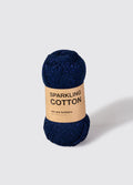 we are knitters Sparkling Cotton Garnknäuel in Farbe navy blue