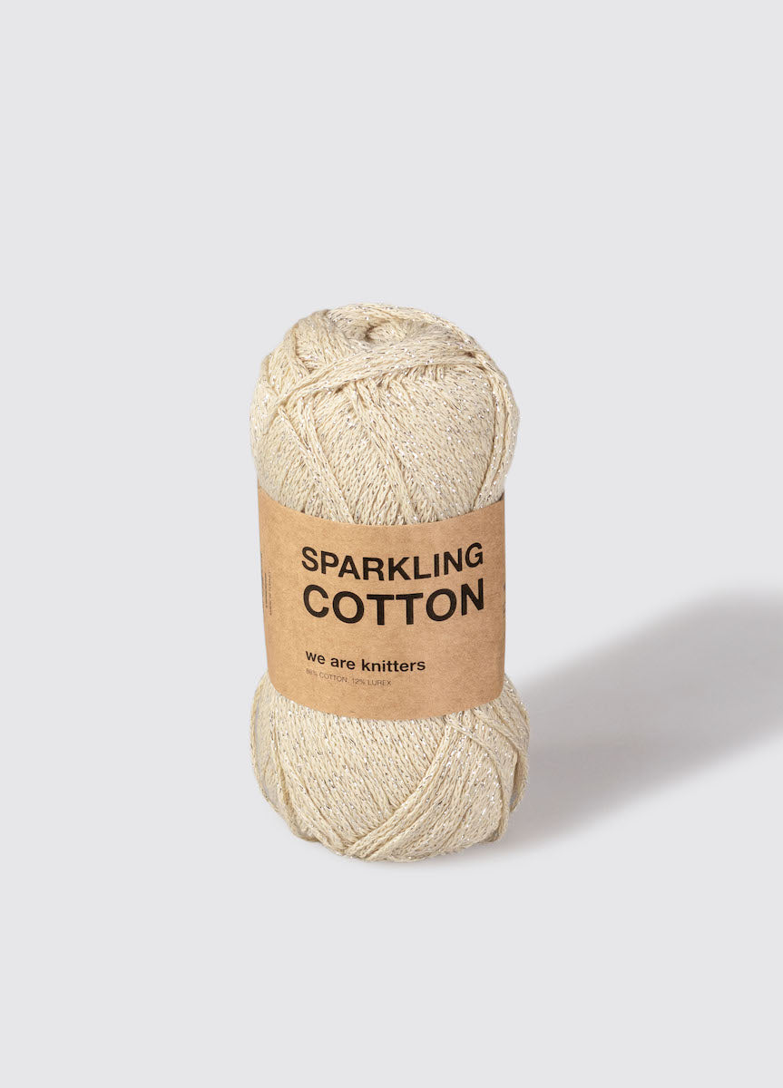 we are knitters Sparkling Cotton Garnknäuel in Farbe oeatmeal