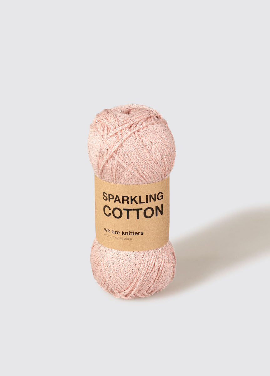 we are knitters Sparkling Cotton Garnknäuel in Farbe rose