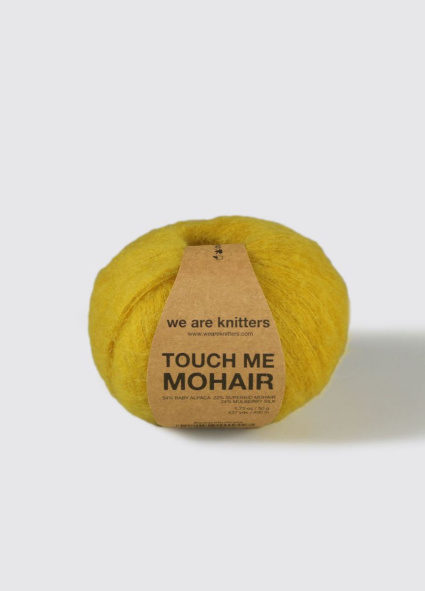 we are knitters Touch me Mohair Knäuel in Farbe mostaza